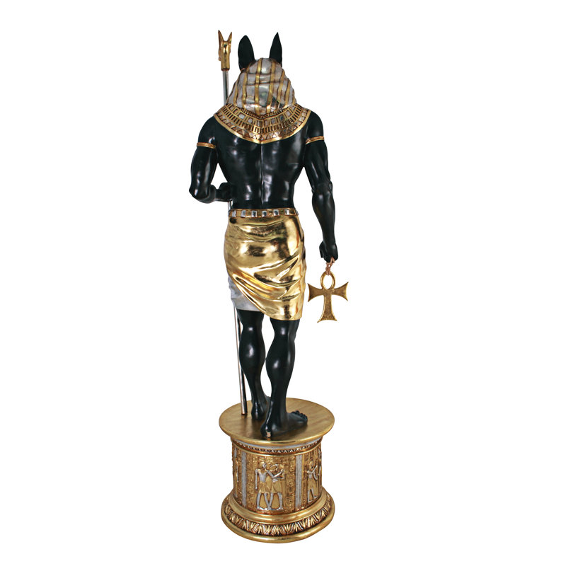Egyptian Grand Ruler Anubis Statue with Pedestal