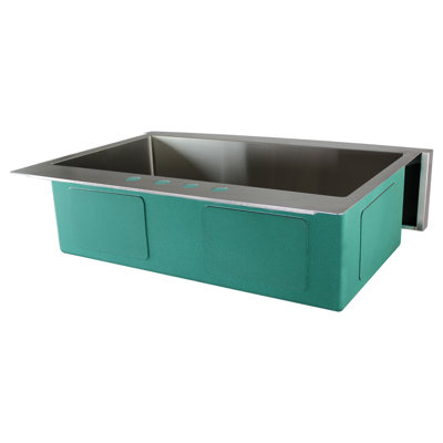 Transolid Diamond 25.875'' W Single Bowl Stainless Steel Dual Mount Kitchen Sink