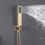 Brushed Gold Wall Mounted Bathroom Shower System Bathroom Rain Shower Heads Mixer Shower Combo Set