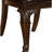 Solid Wood Side Chairs   Of 2  - Dark Brown Seat, Intricate Back Design, Cherry Finish Luxury Traditional Dining 2 In With Soft Padded Seat And