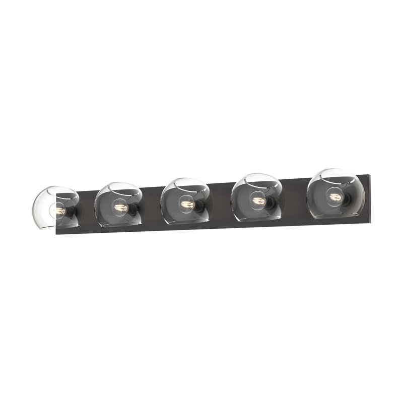 Willow Bath Bar, Matte Black, Clear, 5