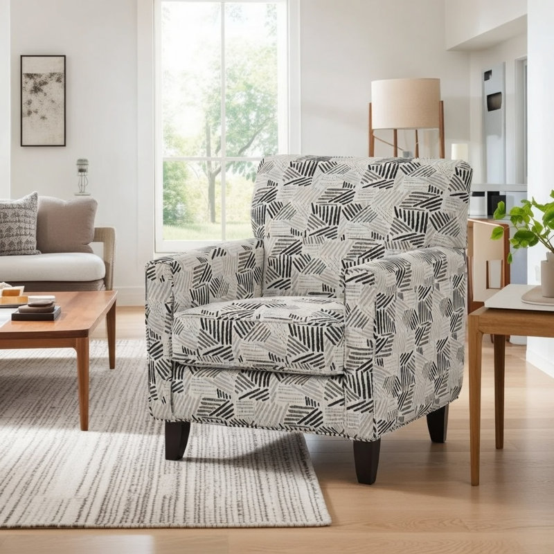 Aravis 30" Wide Polyester Armchair, Yorkshire Slate Polyester