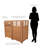 4 ft x 9 ft Brown Wood Folding Outdoor Privacy Screen