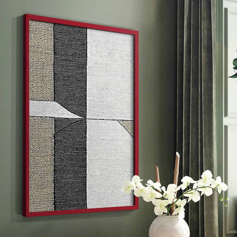 «Abstract CCLI», reproduction encadrée - prête à être accrochée, H 14 po x l 11 po, Rouge