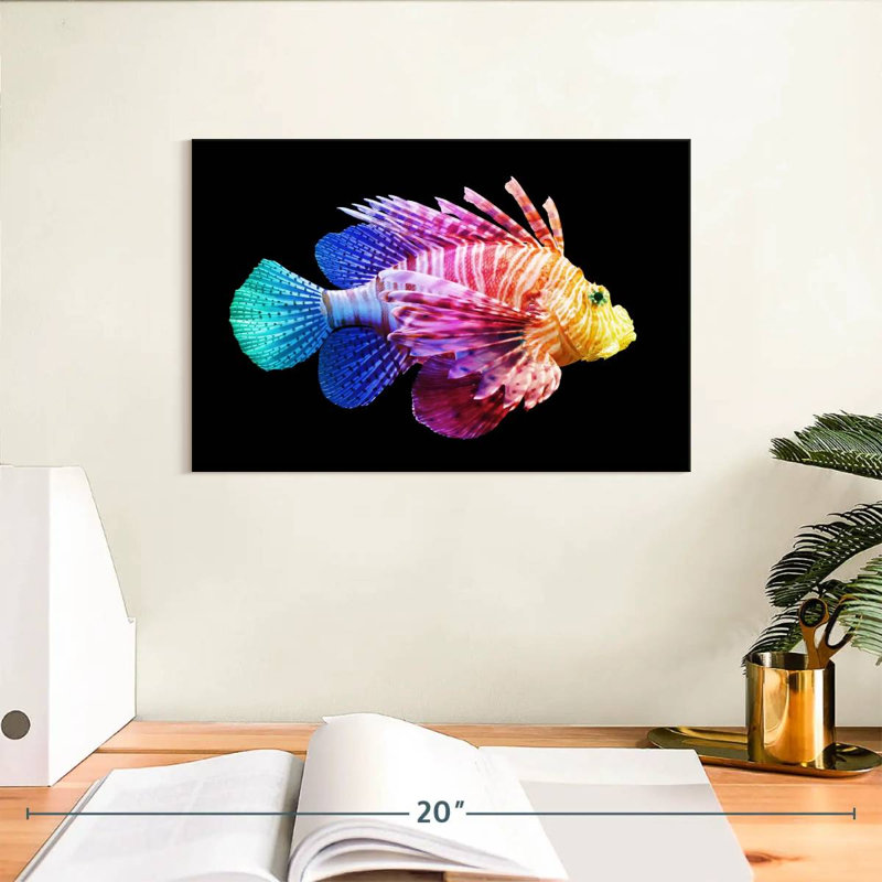 Brampt Rainbow Lionfish, 8" H x 12" W