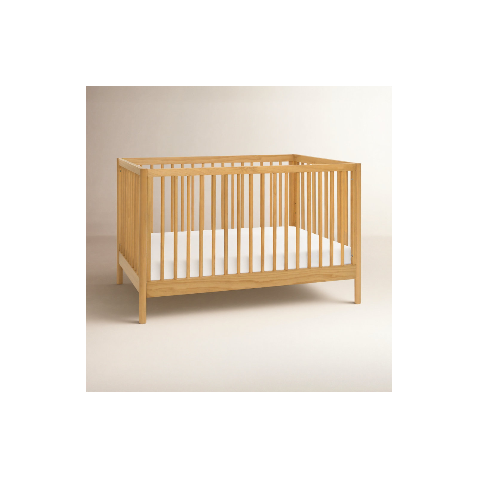Birdie 3 in 1 Convertible Crib, Honey