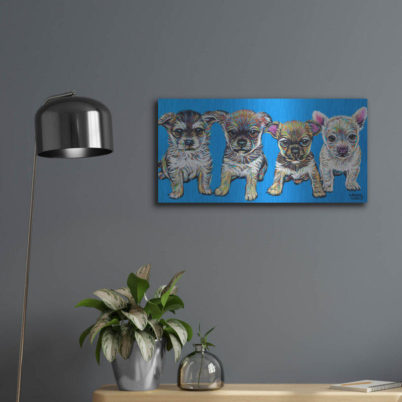 «Chihuahua Pups» par Carolee Vitaletti, H 12 po x l 24 po