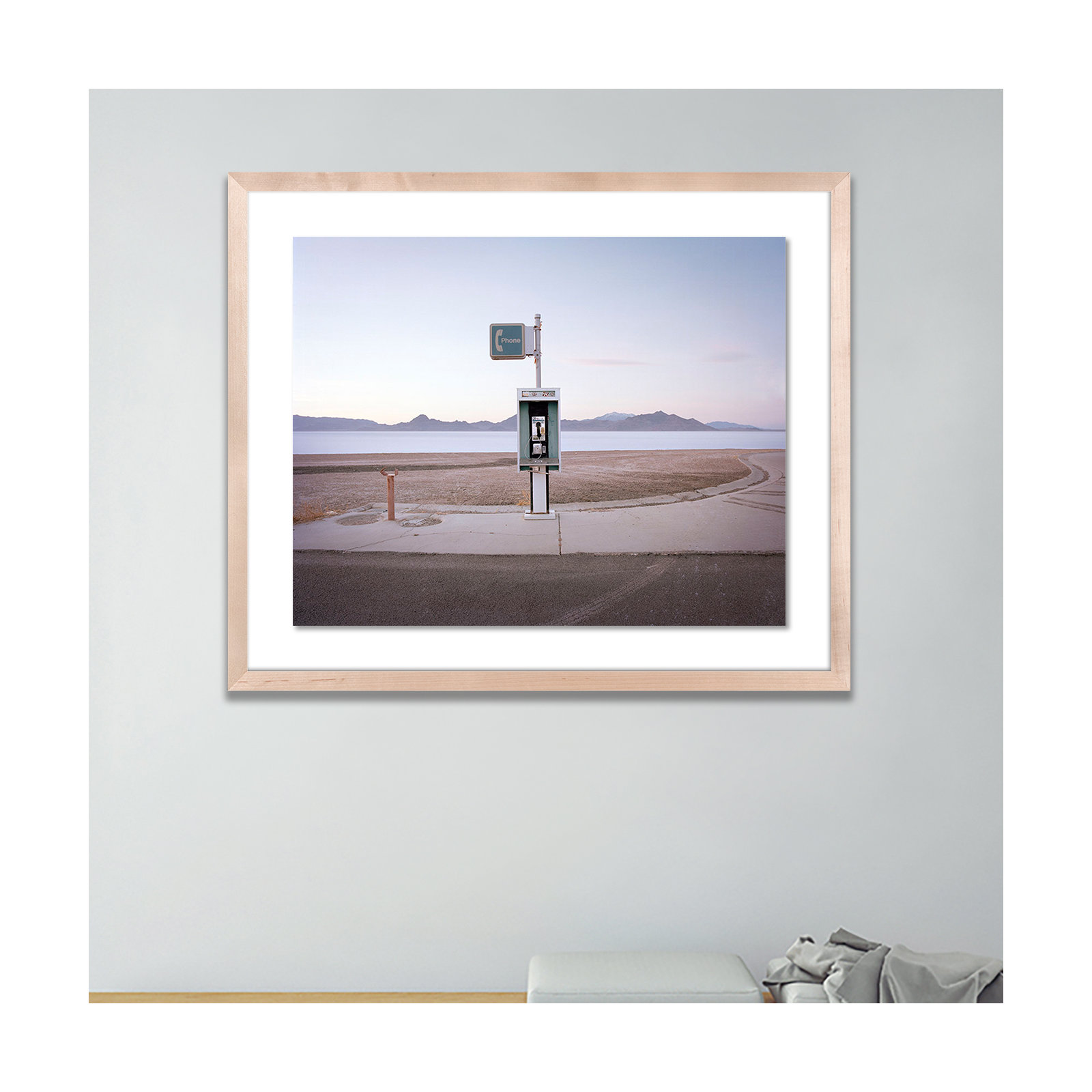 Bonneville Pay Phone by Ryann Ford, 50" H x 60" W x 2.5" D, Natural