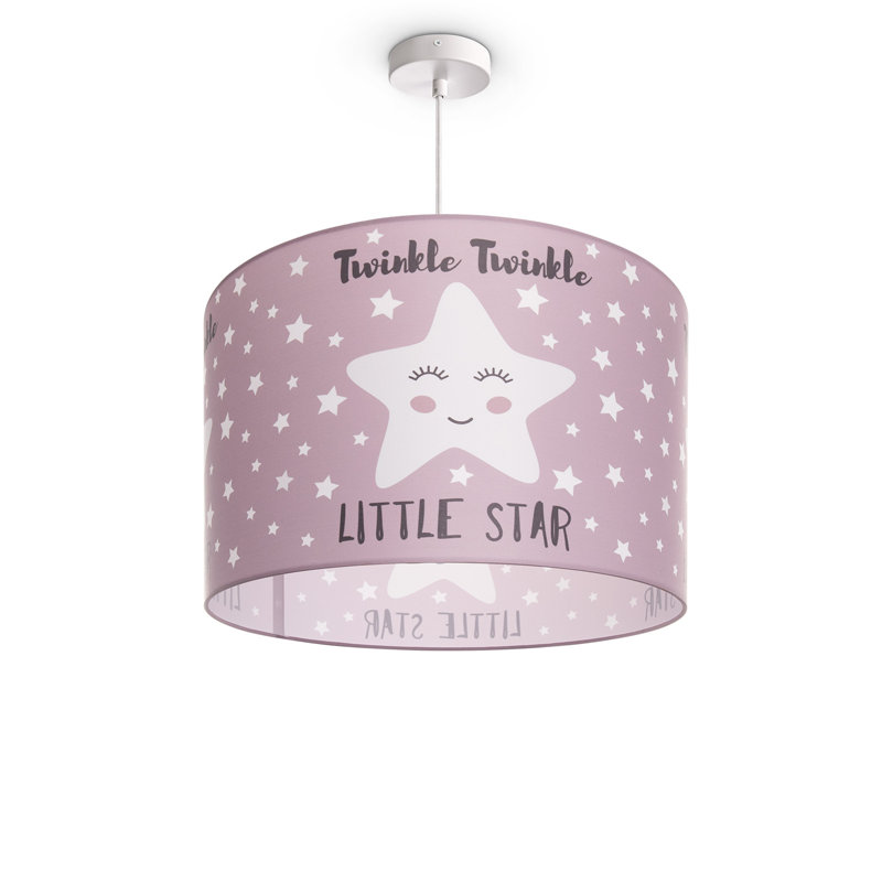 Drum pendant lamp 1-light Sanjay, Pink