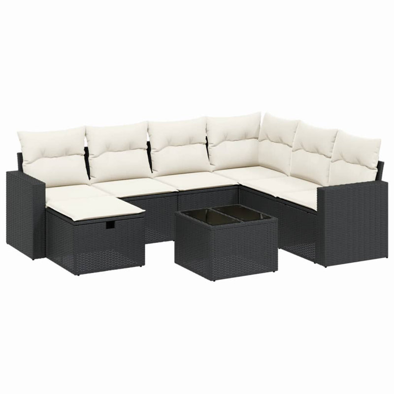 Vidaxl Garden Sofa Set Poly Rattan 8-Piece Set Modular