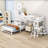 Jalayla Twin over Full 3 Drawer Standard Bunk Bed with Built-in-Desk