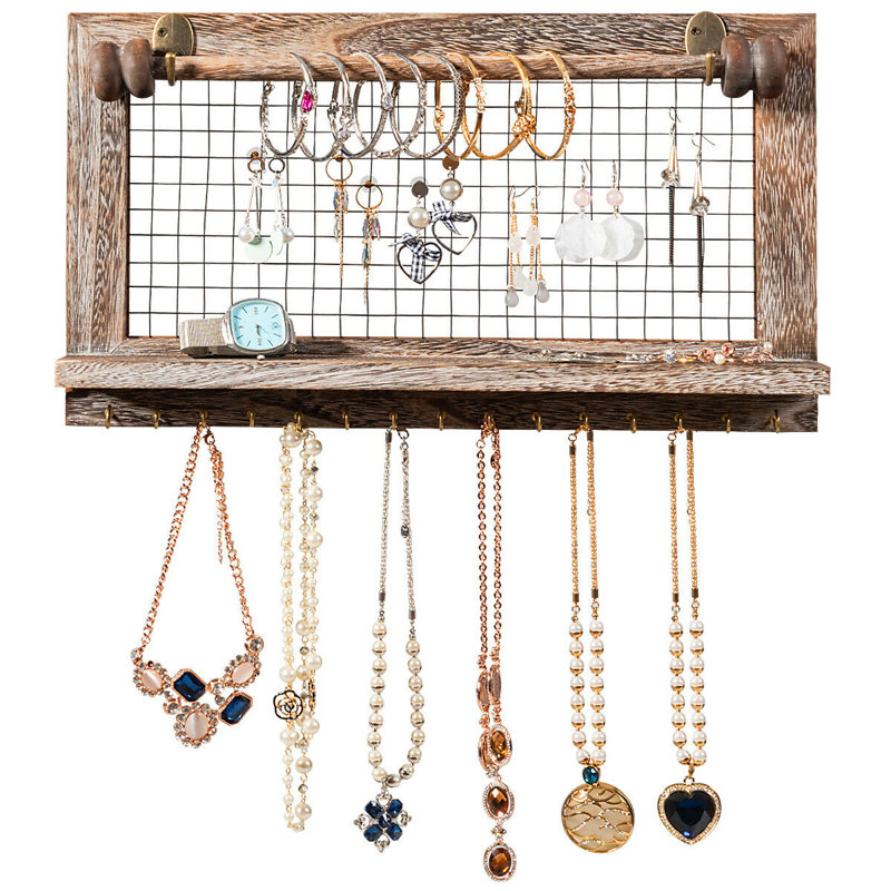Wood Wall Mounted Jewelry Box