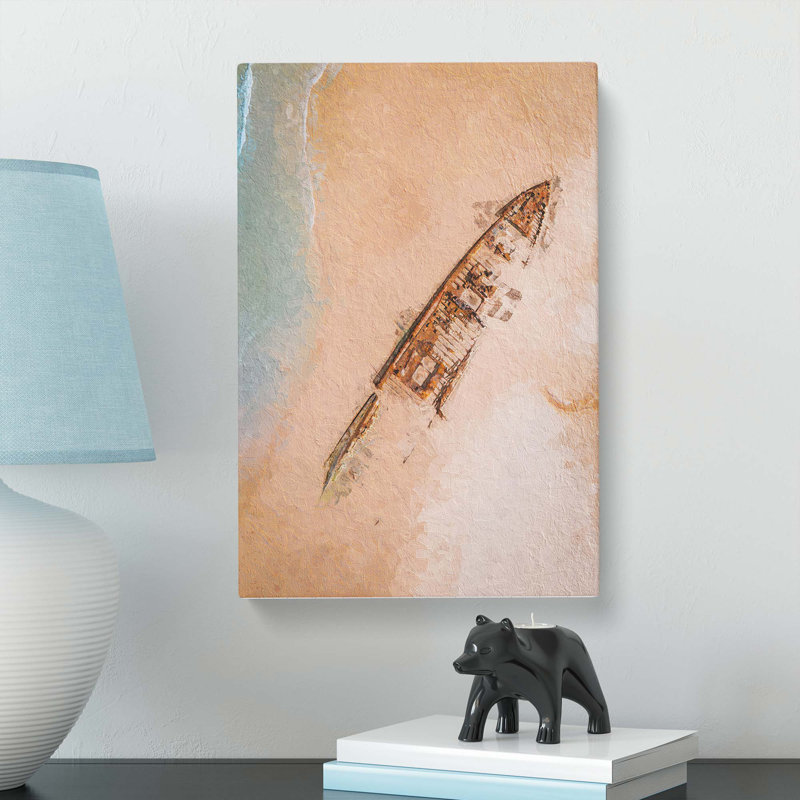 Shipwreck Beach In Australia - Wrapped Canvas, 76cm H x 50cm W x 3cm D