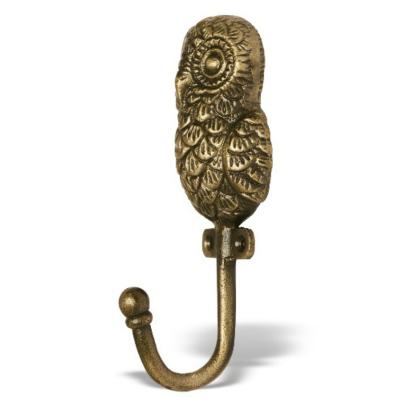 Esai Iron Wall Wall Hook, Antique Brass