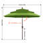 Parasol de marché à 3 niveaux en oléfine de 2,74 m (9 pi), avec inclinaison et levage à manivelle.-1392336085