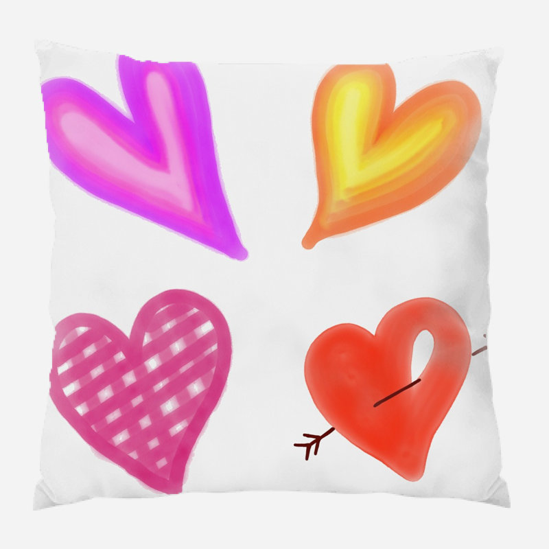 Coussin watercolour Burnsville, Microsuède, Intérieur