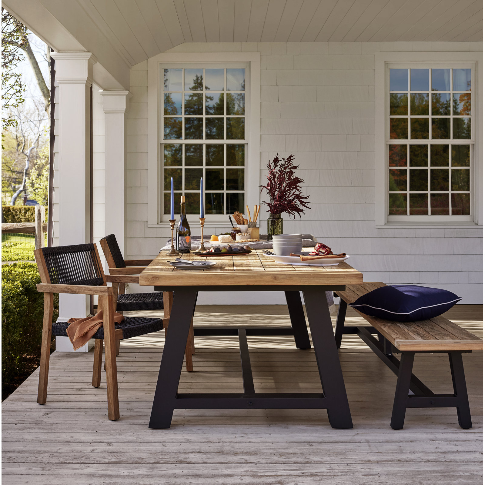 Stackable Teak Patio Armchair