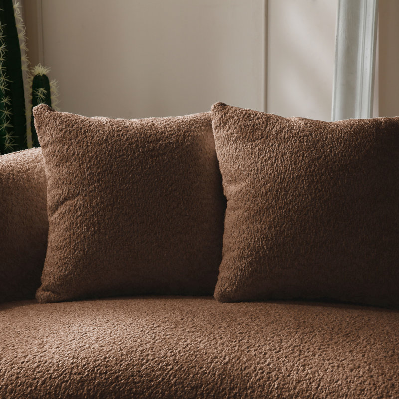 Canapé modulaire 102 pouces 5 places Boucle, Bouclette brune