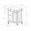 Chariot de cuisine à roulettes Arryn H 31,12 po x l 25,32 po x P 19,12 po