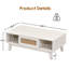 Table basse en rotin avec rangement 43,3 po pour le salon-264633813