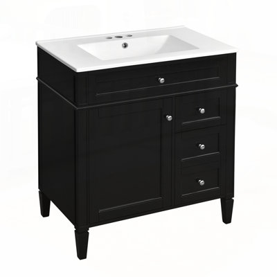 Meuble-lavabo moderne avec rangement abondant et design élégant