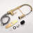 Pull Down Kitchen Sink Faucet In Brushed Gold - Stainless, 4.72" Spout Height, 1.8Gpm Flow Pause Button,