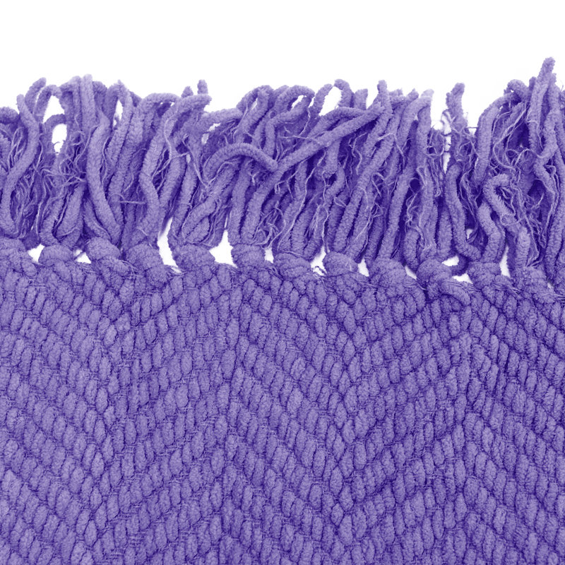 Jeté en tricot de tweed, Cachemire mauve, 50 po x 60 po