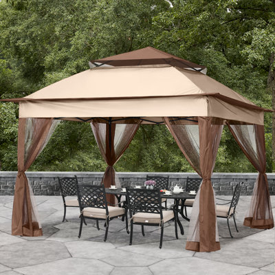 MASTERCANOPY 11 Ft. W x 11 Ft. D Steel Patio Gazebo