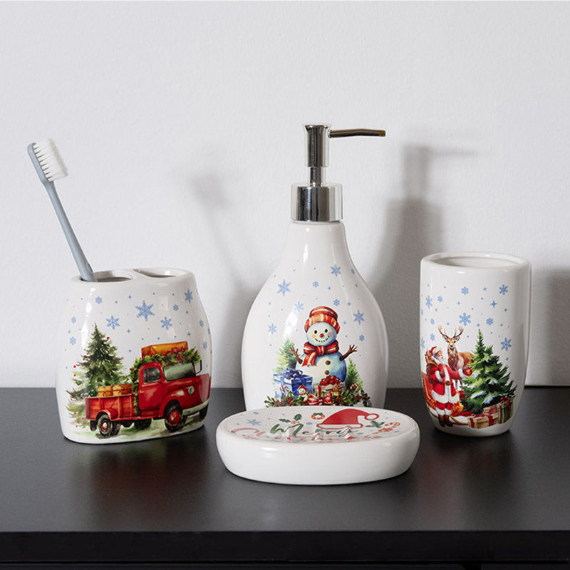 4 Pieces Bathroom Accessories Complete Set