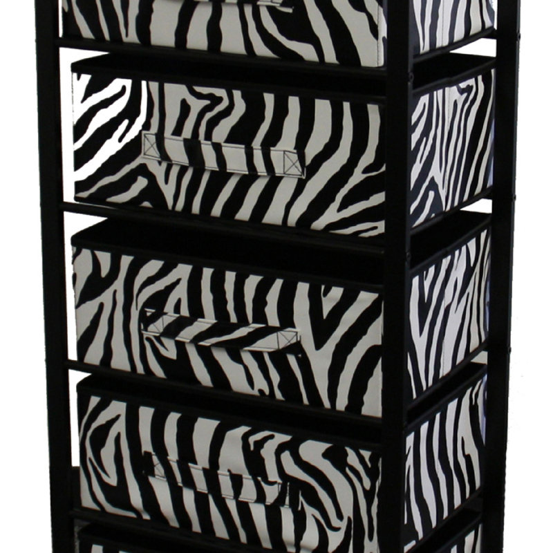 Rangement à six tiroirs Zebra
