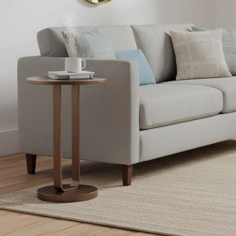 Table d'appoint ronde en bronze antique Tareel