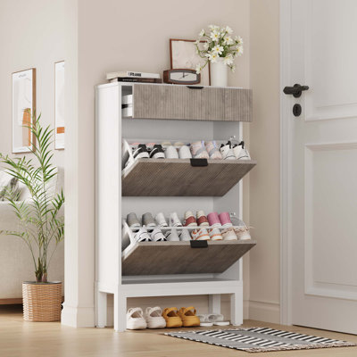 12 Pair Flip Down Shoe Storage