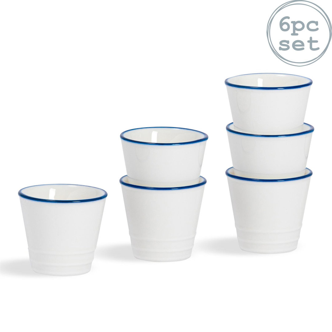 Nicola Spring White Farmhouse Porcelain Egg Cups - Pack Of Six - Image 2