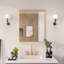 Miroir de salle de bain rectangulaire en métal 1,3 "avec cadre en verre trempé-512204409-512204408