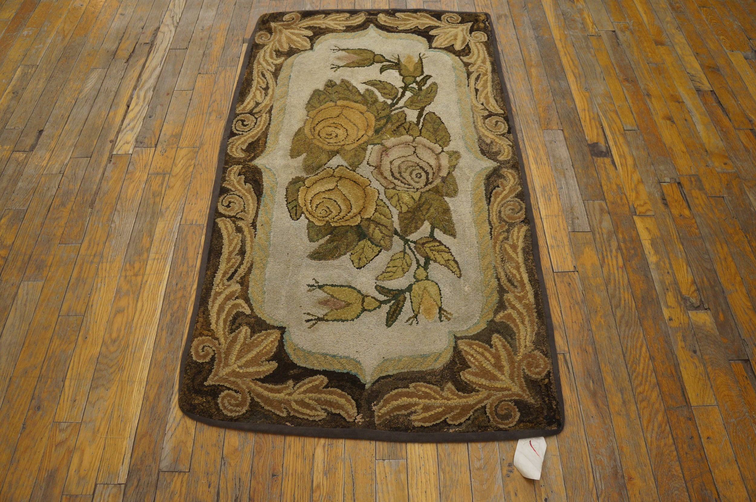 Small Neutral Rug Rugs On Net Small Neutral Color Antique European Floral Design American ...