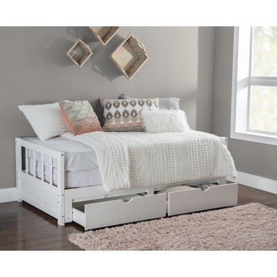 Crespo Twin 2 Drawer Solid Wood Daybed with Trundle by Isabelle & Maxâ¢ -  1B02C1214DA54EE58BB09280C92E03E0