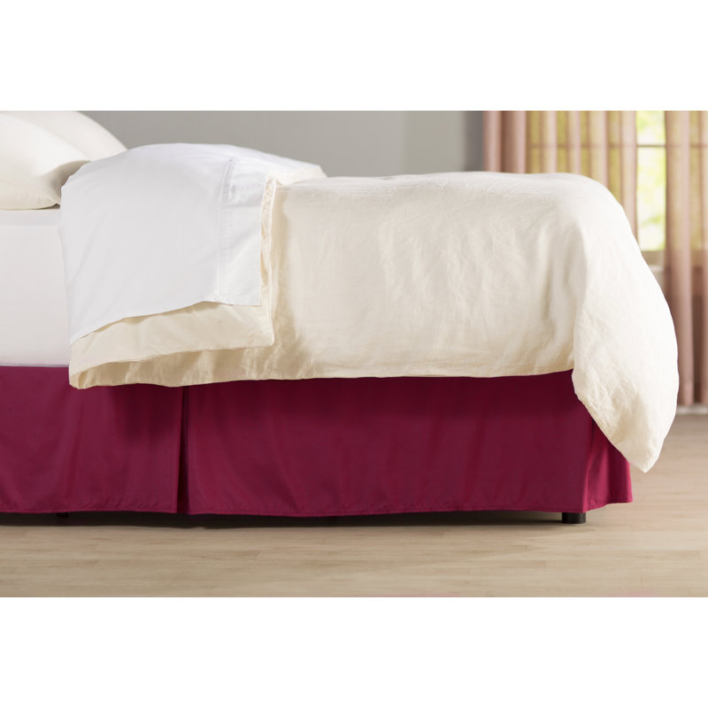 Jupe de lit en microfibre 14 po - Basics by Wayfair ™, Bourgogne, Très grand