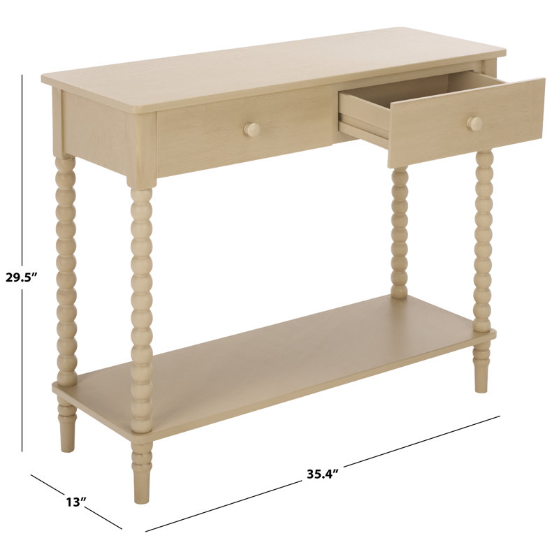 Console 2 tiroirs Bernice, Naturel