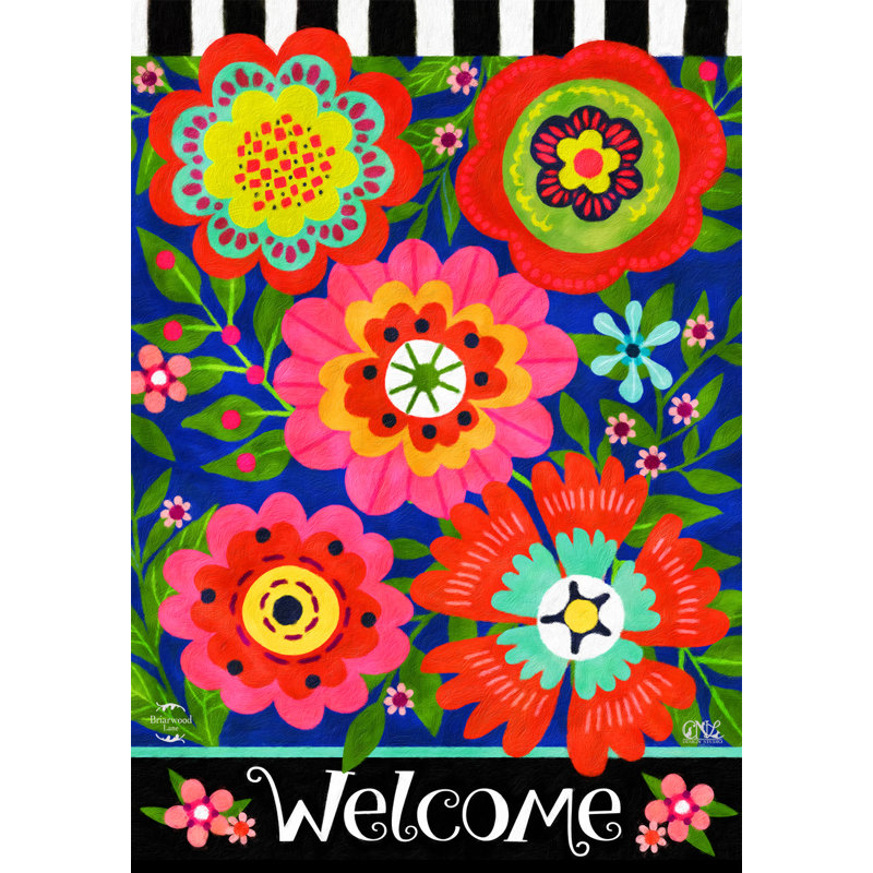 Bright Blooms House Flag