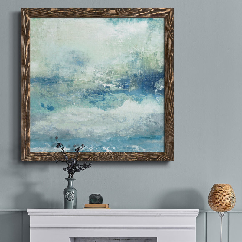 «Hope Is Stronger», art textuel sur toile, H 34,5 po x l 34,5 po x P 1 po, Cadre noyer
