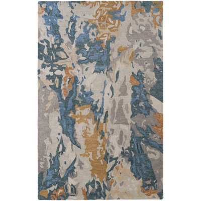 Breayla Wool Camouflage Indoor Rug