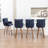 4-Piece Bar Stool Set With Bentwood Legs And Plush Cushions-1124988080