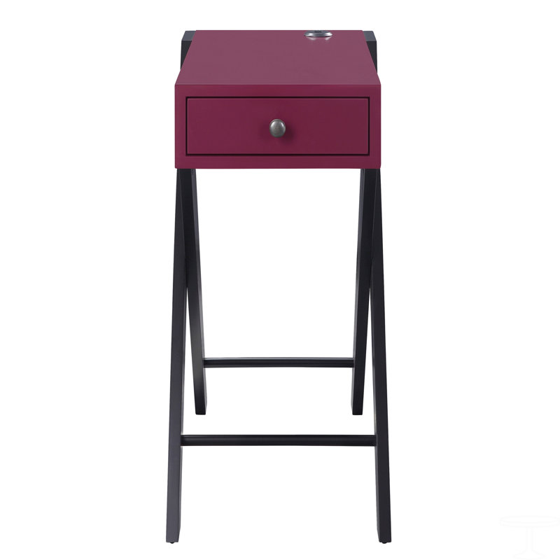 Table d'appoint avec ports USB, Bourgogne