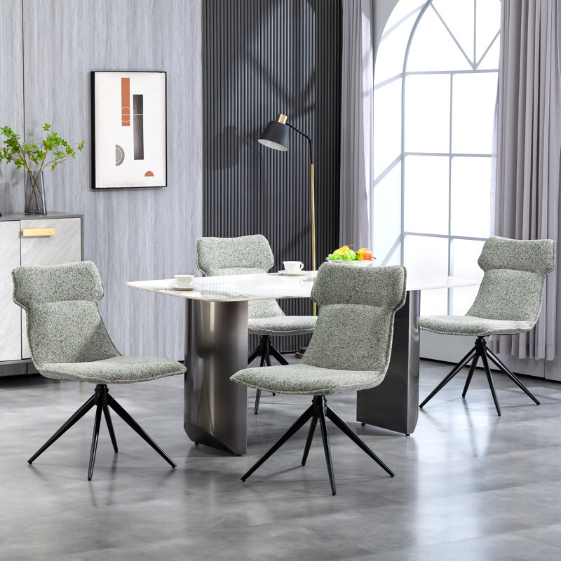 Chaise de salle à manger pivotante Modern, Vert