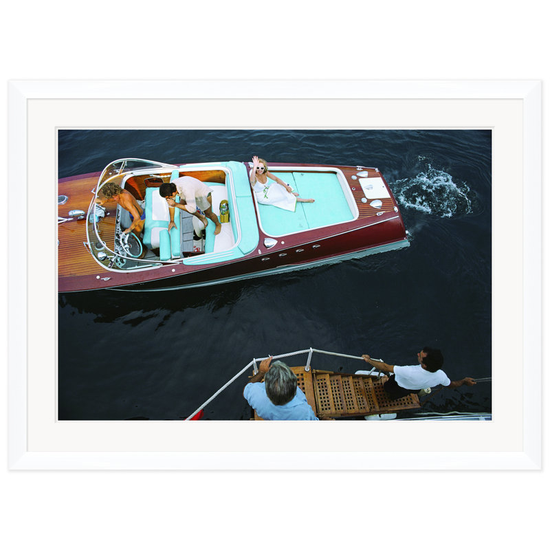 Monte Carlo Print by Slim Aarons, 43.5" H x 59.5" W x 1.5" D, White Framed Paper