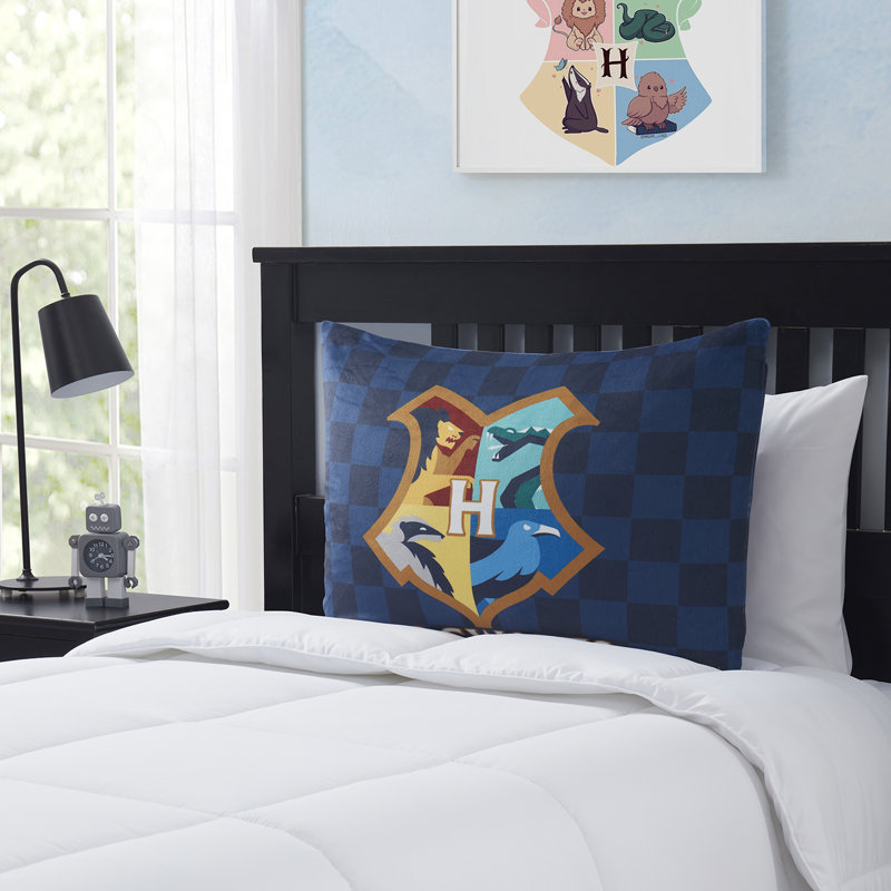 Ensemble de lit pour enfant avec housse de coussin amovible Harry Potter Poudlard