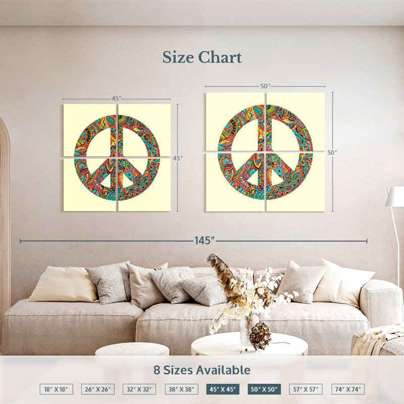Kirara Abstract Peace, 50'' H x 50'' W