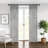 Bella Drapery Linen Damask Room Darkening Pinch Pleat Single Curtain Panel-53208065-53220218