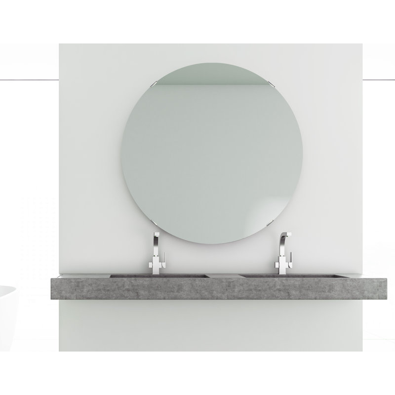 Miroir de coiffeuse sans cadre Samonie, 40 po x 40 po