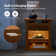 Wadeeah Traditional Nightstand With Built-In Power Station And LED Light Strip